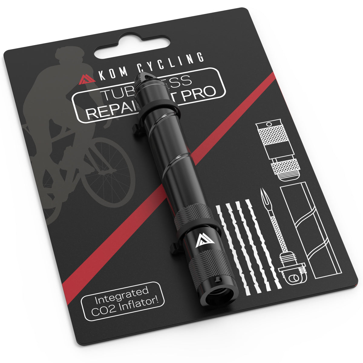 Tire Repair Tool PRO with Included C02 Inflator – KOM Cycling