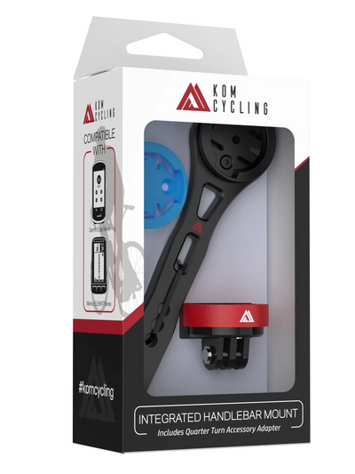 KOM Cycling  Integrated Handlebar Mount Garmin and Wahoo Compatibility