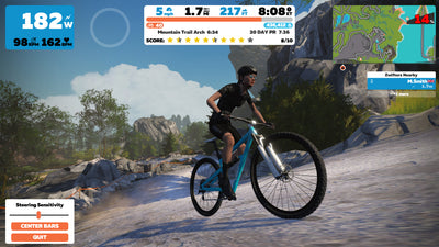 Zwift Mountain Biking - In game steering
