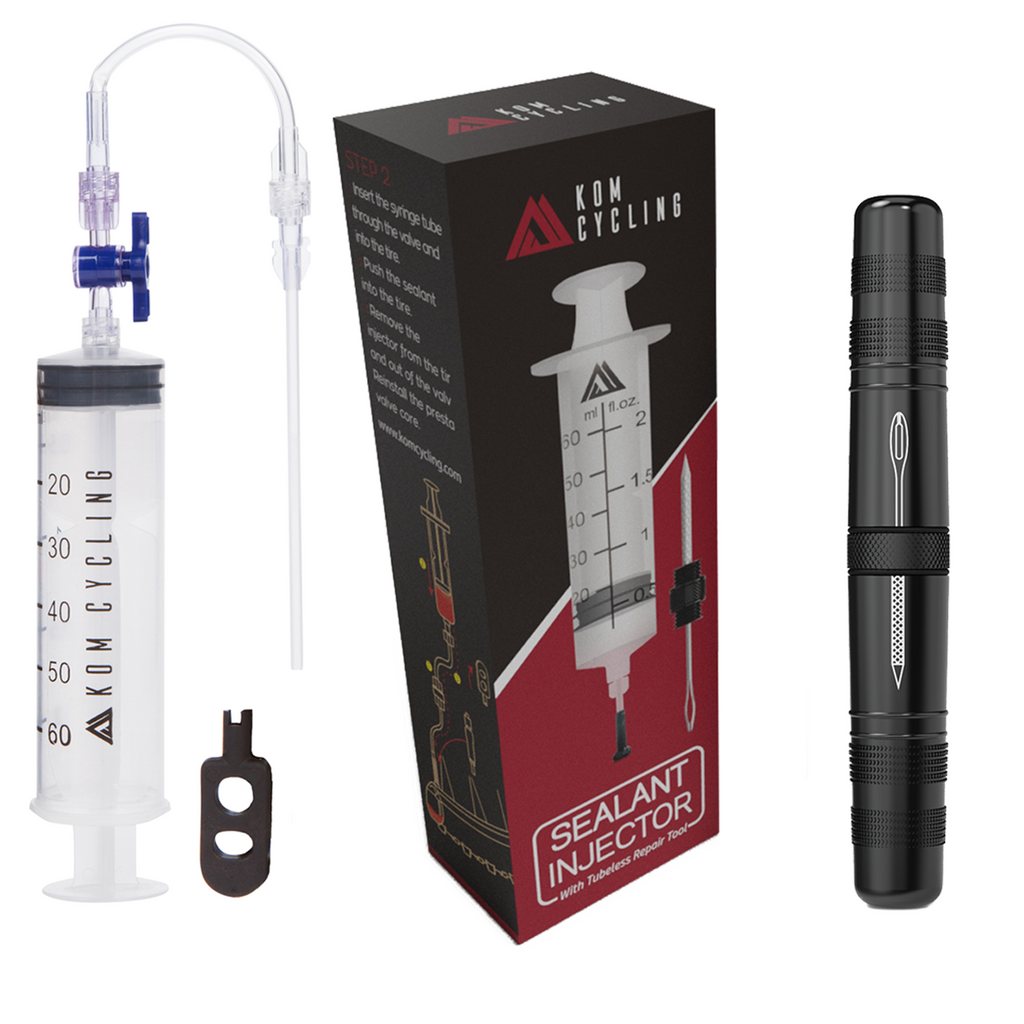 Kit KOM Pour Pneus Sans Chambre à Air – Extracteur De Valve Presta + Démonte-pneus